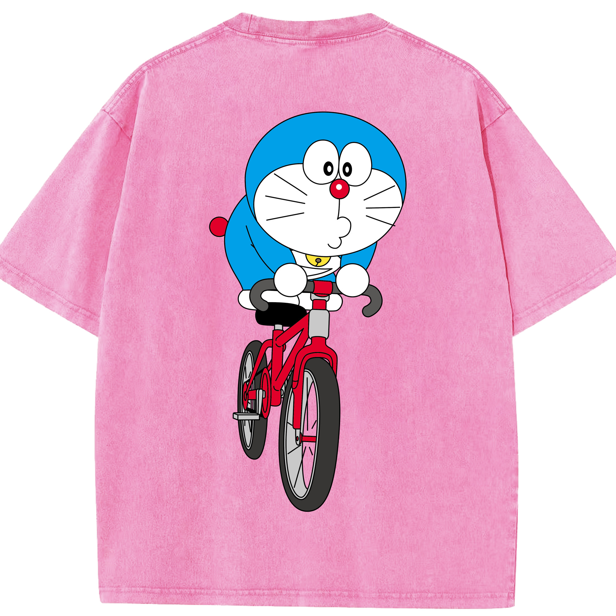 （画像用） ドラえもん Doraemon 綿100% ヴィンテージ風 半袖Tシャツ（背面プリント）